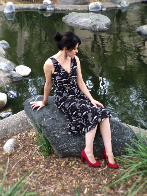 Brunette Reflecting By The Caltech Turtle Pond