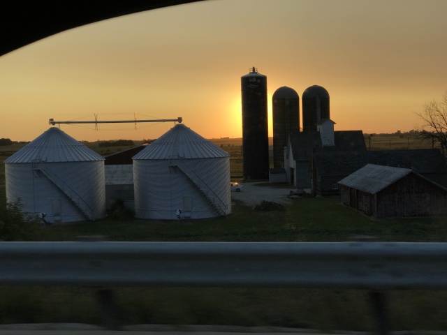 Illinois Sunset Silos